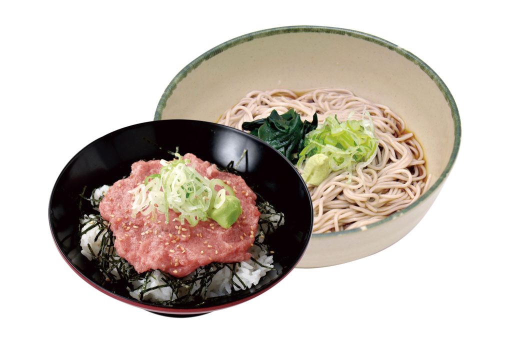 「鮪たたき丼セット(そば・うどん)」800円